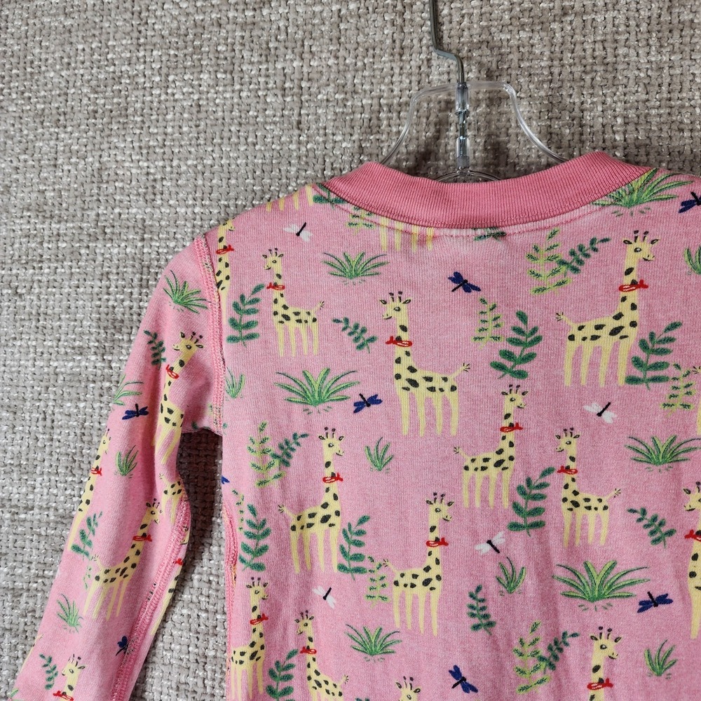 Hanna Andersson Sleeper Pajamas Size 3T Pink Giraffes Organic Cotton Zip‎ - Picture 7 of 10